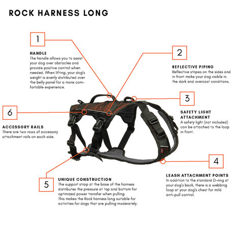Non-stop dogwear - Rock Harness long 